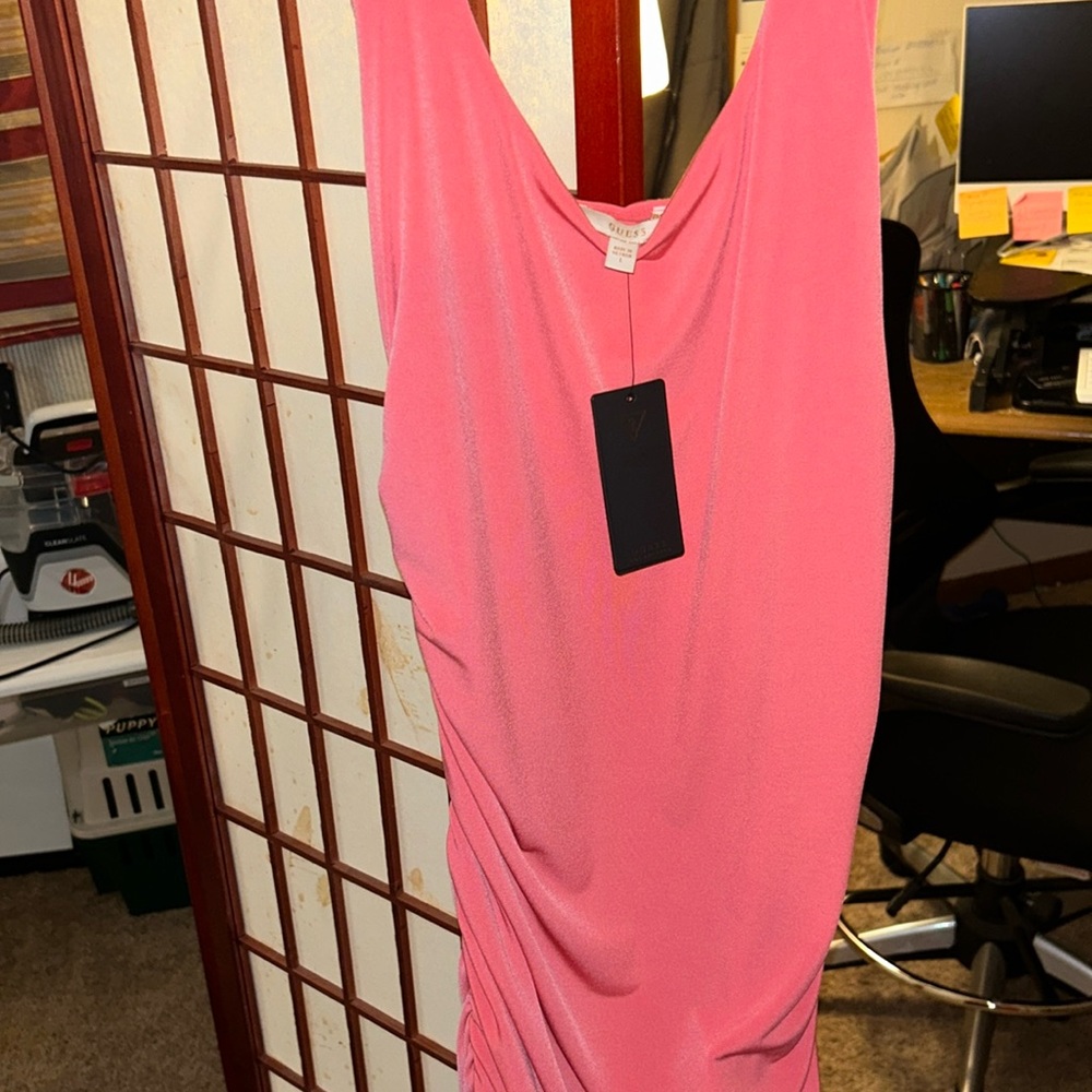Pink mid length Guess dress brand new